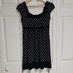 Ruby Rox Black & White Polka Dot Dress – Size M